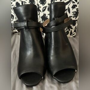 Andrew Geller Black Wedge Shoes